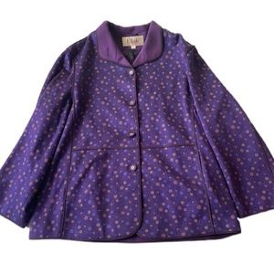 F.Lady Purple Polkadot Coat